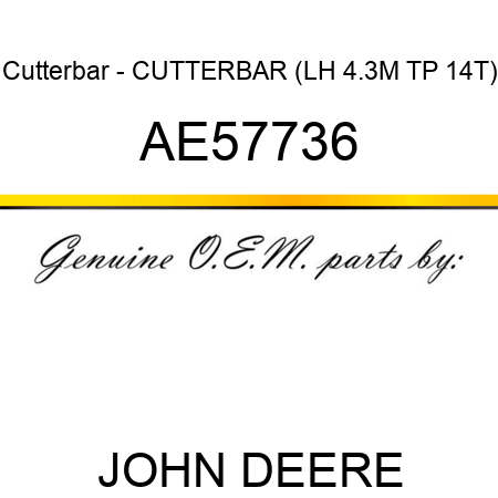 Cutterbar - CUTTERBAR (LH 4.3M TP 14T) AE57736