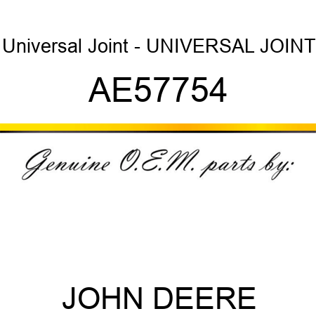Universal Joint - UNIVERSAL JOINT, AE57754