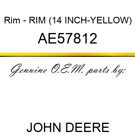 Rim - RIM (14 INCH-YELLOW) AE57812