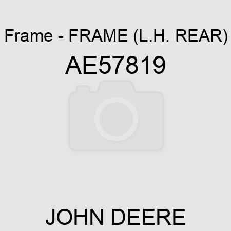 Frame - FRAME (L.H. REAR) AE57819