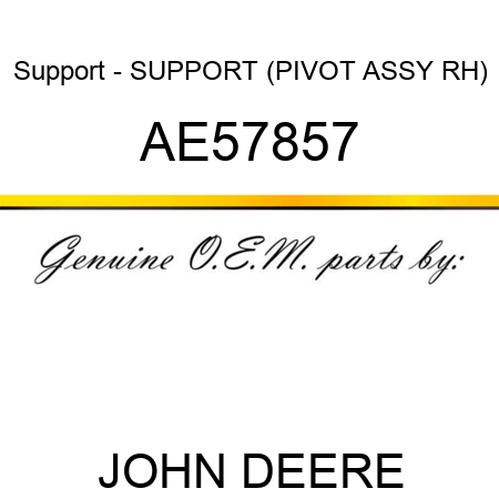 Support - SUPPORT (PIVOT ASSY RH) AE57857