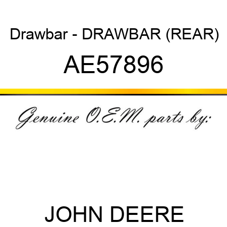 Drawbar - DRAWBAR (REAR) AE57896