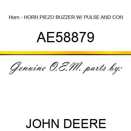 Horn - HORN, PIEZO BUZZER W/ PULSE AND CON AE58879