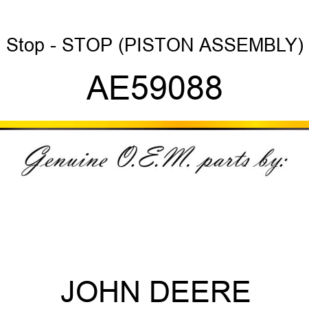 Stop - STOP (PISTON ASSEMBLY) AE59088