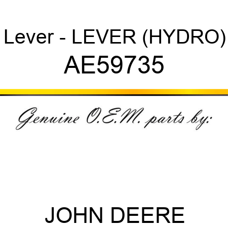 Lever - LEVER (HYDRO) AE59735