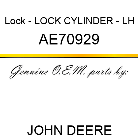 Lock - LOCK CYLINDER - LH AE70929