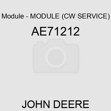 Module - MODULE (CW, SERVICE) AE71212