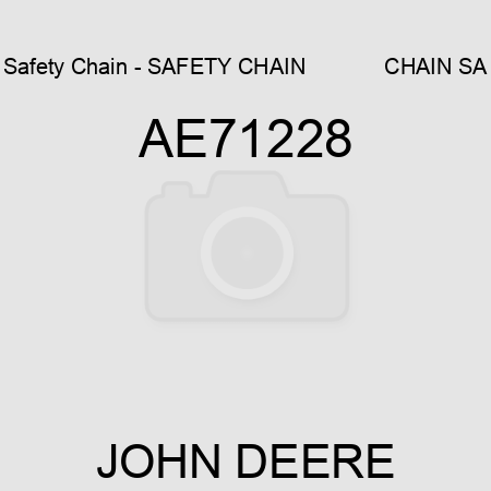 Safety Chain - SAFETY CHAIN,             CHAIN, SA AE71228