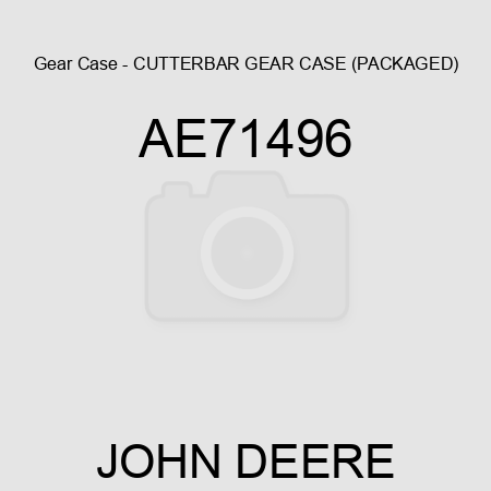 Gear Case - CUTTERBAR GEAR CASE (PACKAGED) AE71496