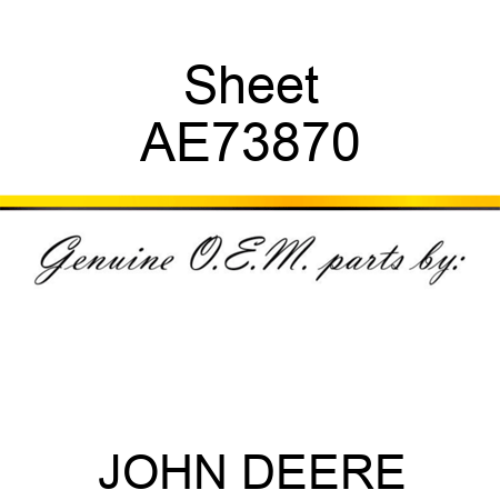 Sheet AE73870