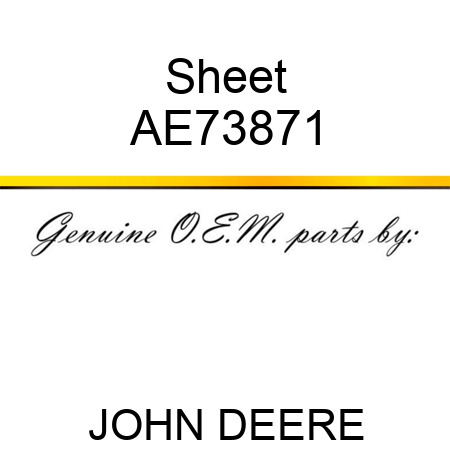 Sheet AE73871