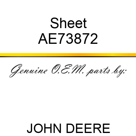 Sheet AE73872