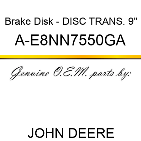 Brake Disk - DISC, TRANS. 9