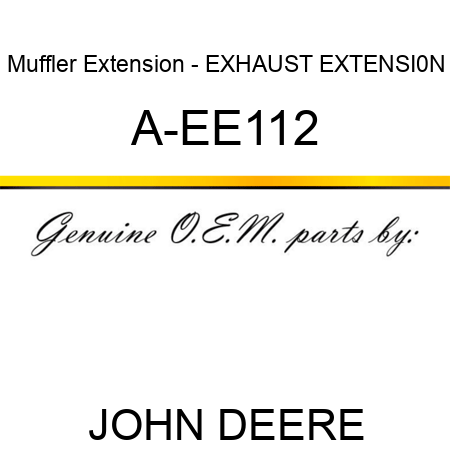 Muffler Extension - EXHAUST EXTENSI0N A-EE112