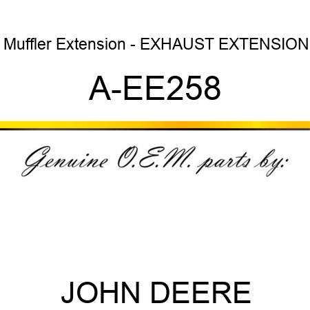 Muffler Extension - EXHAUST EXTENSION A-EE258