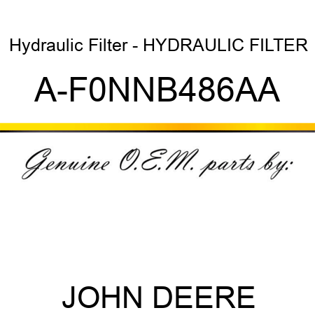 Hydraulic Filter - HYDRAULIC FILTER A-F0NNB486AA