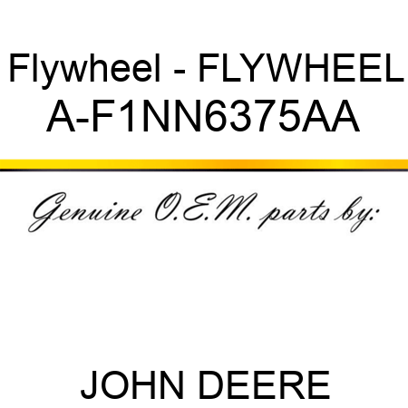 Flywheel - FLYWHEEL A-F1NN6375AA