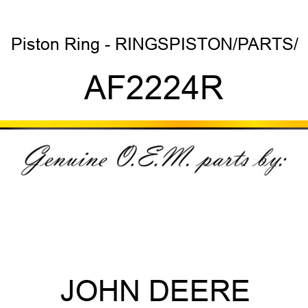 Piston Ring - RINGS,PISTON/PARTS/ AF2224R