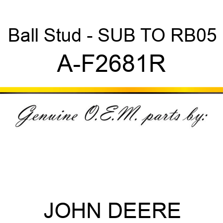 Ball Stud - SUB TO RB05 A-F2681R