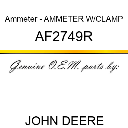 Ammeter - AMMETER W/CLAMP AF2749R