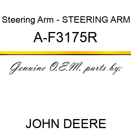 Steering Arm - STEERING ARM A-F3175R