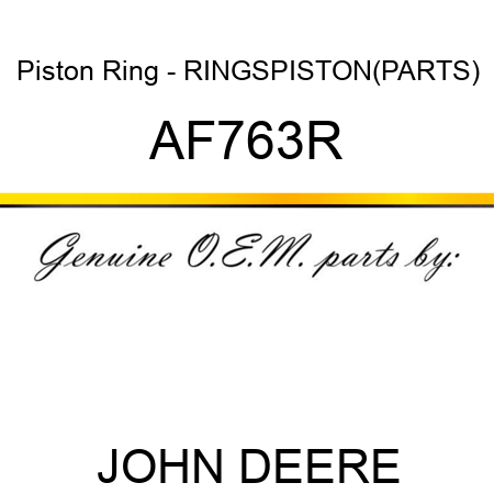 Piston Ring - RINGS,PISTON(PARTS) AF763R