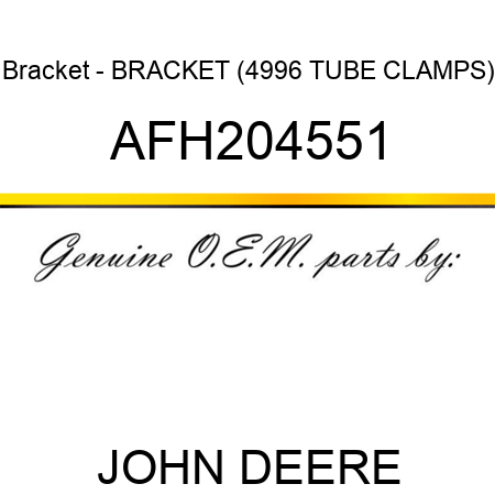 Bracket - BRACKET, (4996 TUBE CLAMPS) AFH204551