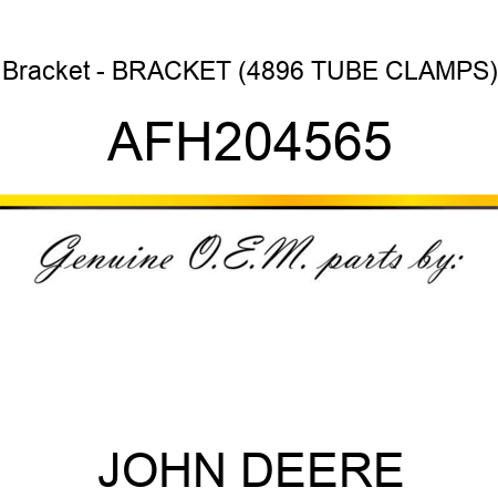 Bracket - BRACKET, (4896 TUBE CLAMPS) AFH204565