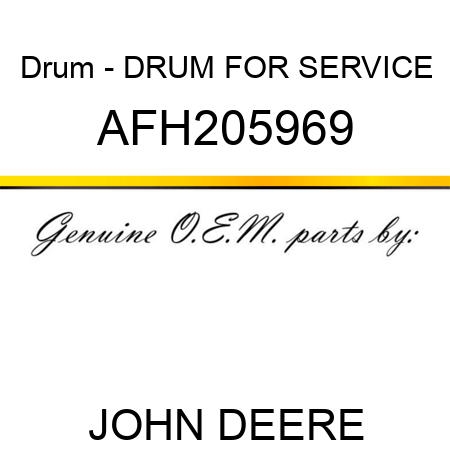Drum - DRUM, FOR SERVICE AFH205969