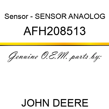 Sensor - SENSOR, ANAOLOG AFH208513