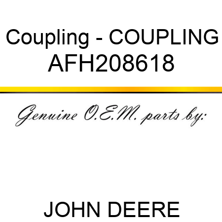 Coupling - COUPLING AFH208618