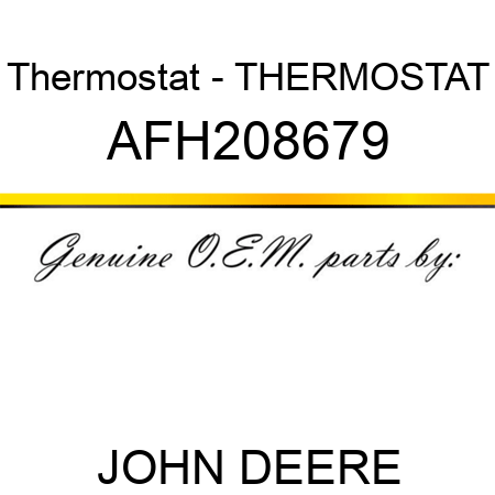 Thermostat - THERMOSTAT AFH208679