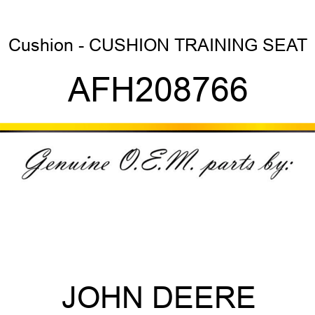Cushion - CUSHION, TRAINING SEAT AFH208766