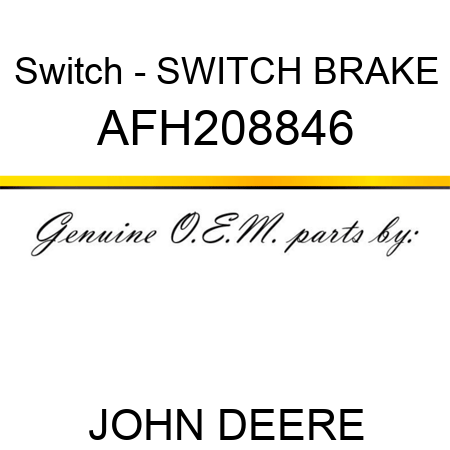 Switch - SWITCH, BRAKE AFH208846
