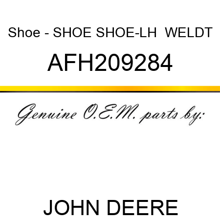 Shoe - SHOE, SHOE-LH,  WELDT AFH209284