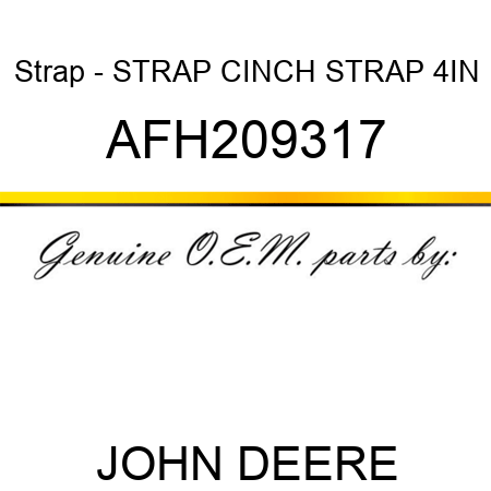 Strap - STRAP, CINCH STRAP 4IN AFH209317