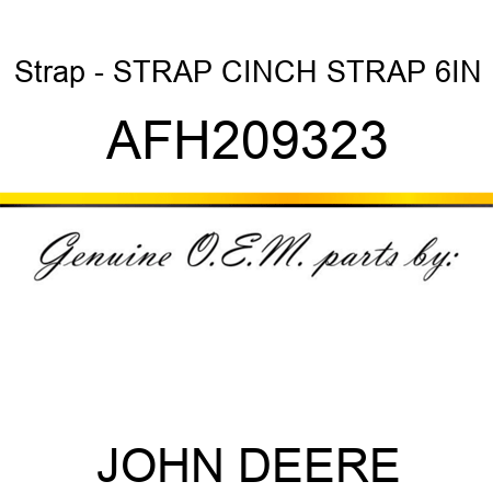 Strap - STRAP, CINCH STRAP 6IN AFH209323