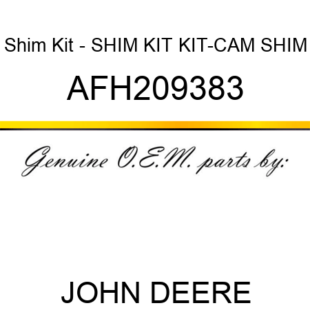 Shim Kit - SHIM KIT, KIT-CAM SHIM AFH209383