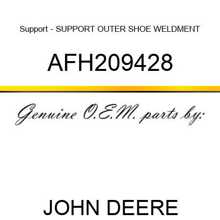 Support - SUPPORT, OUTER SHOE WELDMENT AFH209428