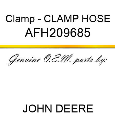 Clamp - CLAMP, HOSE AFH209685