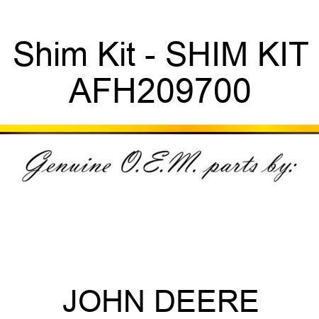 Shim Kit - SHIM KIT AFH209700