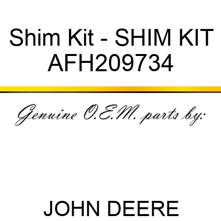Shim Kit - SHIM KIT AFH209734