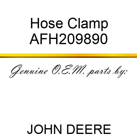 Hose Clamp AFH209890