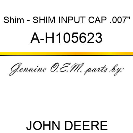Shim - SHIM, INPUT CAP .007
