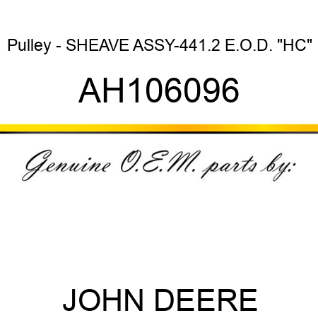 Pulley - SHEAVE ASSY-441.2 E.O.D. 