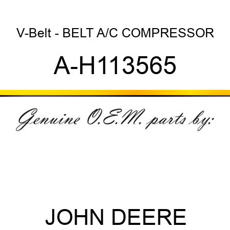 V-Belt - BELT, A/C COMPRESSOR A-H113565