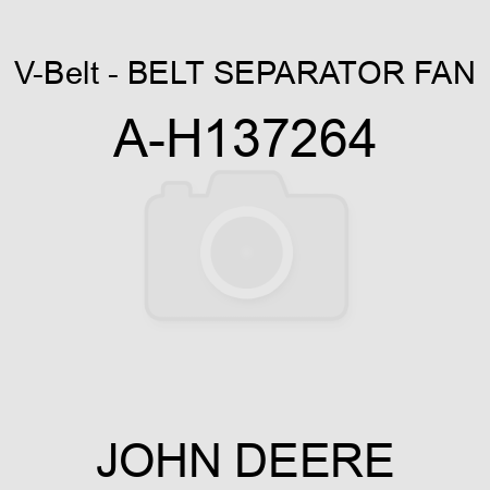 V-Belt - BELT, SEPARATOR FAN A-H137264