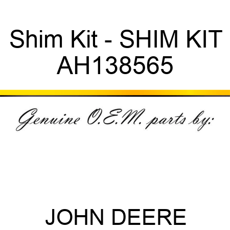 Shim Kit - SHIM KIT AH138565