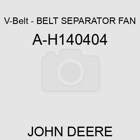 V-Belt - BELT, SEPARATOR FAN A-H140404