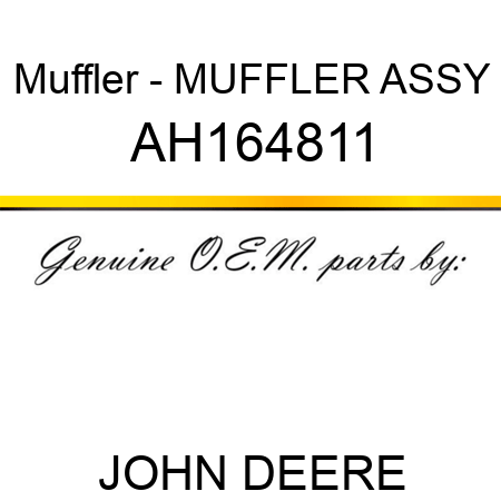 Muffler - MUFFLER ASSY AH164811